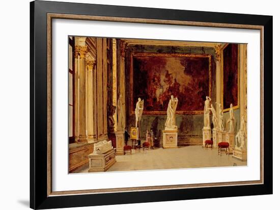 Sculpture Gallery at the Pitti Palace, Florence-Antonietta Brandeis-Framed Giclee Print