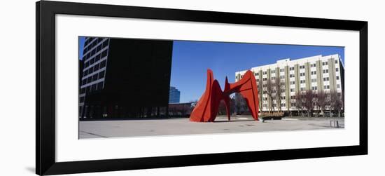 Sculpture in Front of a Building, Alexander Calder Sculpture, Grand Rapids, Michigan, USA-null-Framed Photographic Print