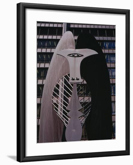 Sculpture in Front of a Building, Daley Plaza, Chicago, Illinois, USA-null-Framed Photographic Print