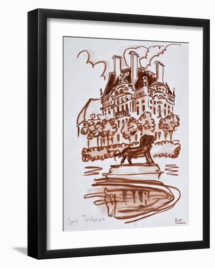 Sculpture in the Tuileries Garden by the Louvre, Paris, France-Richard Lawrence-Framed Photographic Print