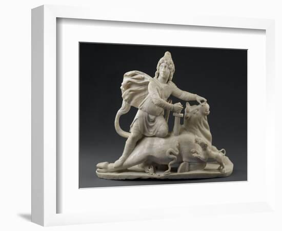 Sculpture : Mithra immolant le taureau (provient du Mithraeum de Sidon)-null-Framed Premium Giclee Print