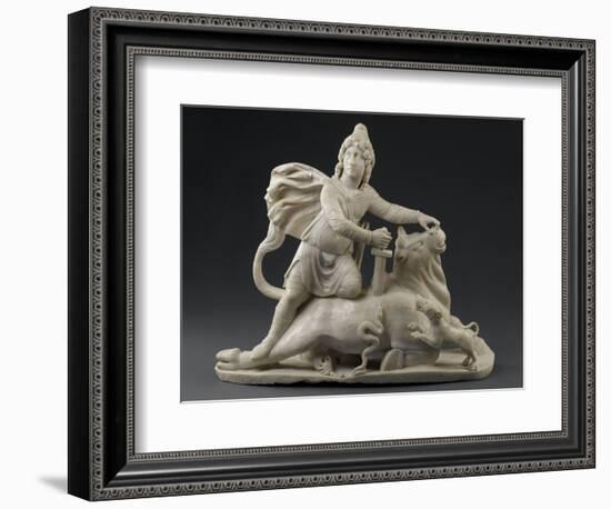 Sculpture : Mithra immolant le taureau (provient du Mithraeum de Sidon)-null-Framed Premium Giclee Print