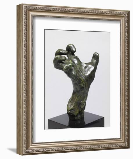 Sculpture of a Hand, Showing a Hand Strained in Tension-Auguste Rodin-Framed Photographic Print