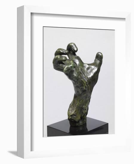 Sculpture of a Hand, Showing a Hand Strained in Tension-Auguste Rodin-Framed Photographic Print