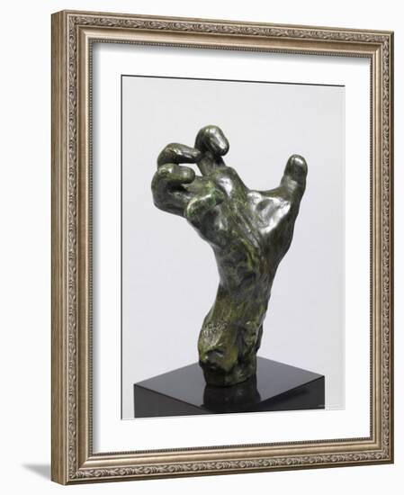 Sculpture of a Hand, Showing a Hand Strained in Tension-Auguste Rodin-Framed Photographic Print