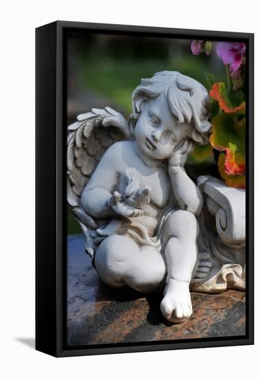 Sculpture of an Angel-Frank May-Framed Stretched Canvas