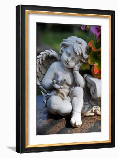 Sculpture of an Angel-Frank May-Framed Photo