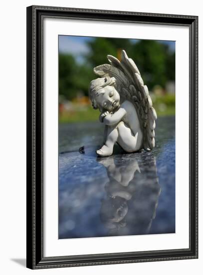 Sculpture of an Angel-Frank May-Framed Photo