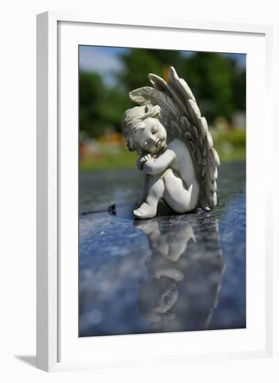 Sculpture of an Angel-Frank May-Framed Photo