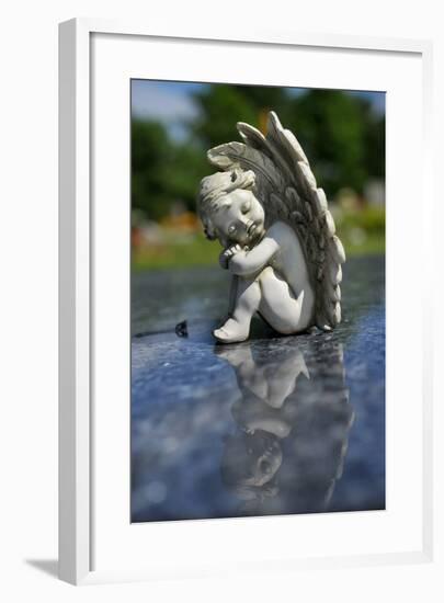 Sculpture of an Angel-Frank May-Framed Photo