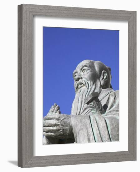 Sculpture of Confucius, Tibet, China-Keren Su-Framed Photographic Print