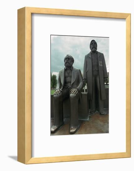 Sculpture of Karl Marx and Engels. Artist: Unknown-Unknown-Framed Photographic Print