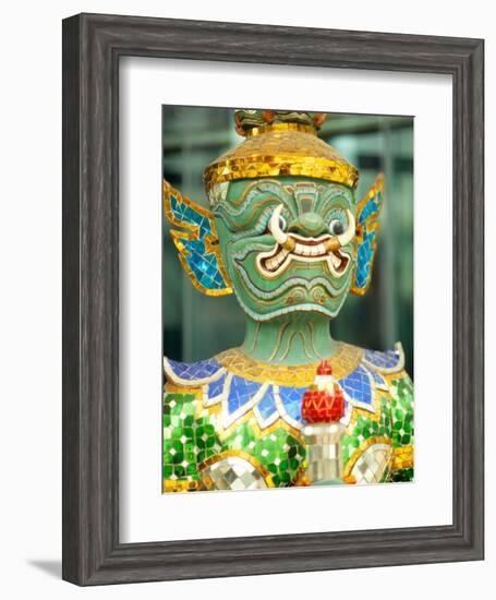 Sculpture of Mask in Bangkok, Thailand-Bill Bachmann-Framed Photographic Print