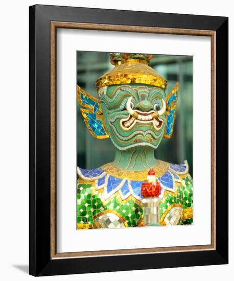 Sculpture of Mask in Bangkok, Thailand-Bill Bachmann-Framed Photographic Print