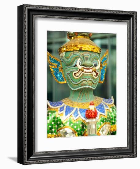 Sculpture of Mask in Bangkok, Thailand-Bill Bachmann-Framed Photographic Print