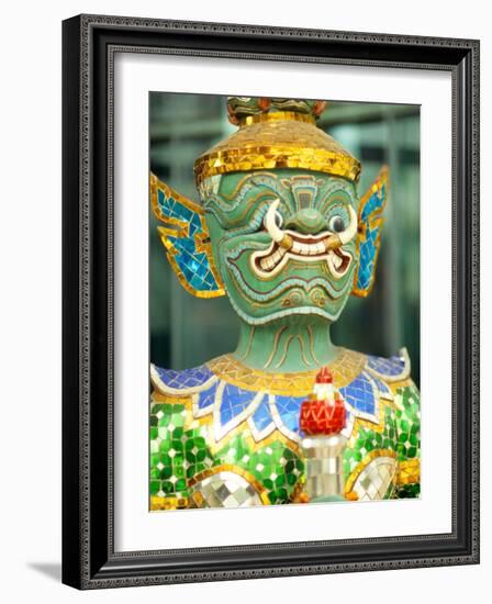 Sculpture of Mask in Bangkok, Thailand-Bill Bachmann-Framed Photographic Print