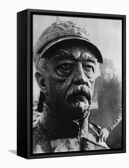 Sculpture of Otto Von Bismarck, 19th Century Prussian Statesman, 1937-null-Framed Premier Image Canvas