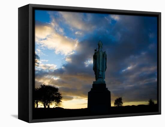 Sculpture of St Patrick, Tara, County Meath, Ireland-null-Framed Premier Image Canvas