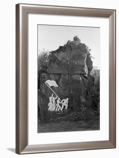 Sculpture of the Fall of Iwo Jima-null-Framed Photographic Print