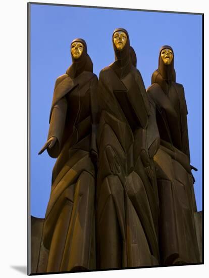 Sculpture of the Feast of the Three Musicians, National Drama Theatre, Vilnius, Lithuania-Gavin Hellier-Mounted Photographic Print