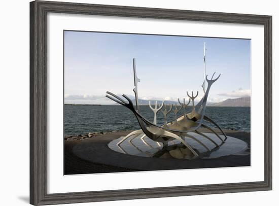 Sculpture of the Sun Voyager, the Harbour, Reykjavik, Iceland, Polar Regions-Ethel Davies-Framed Photographic Print