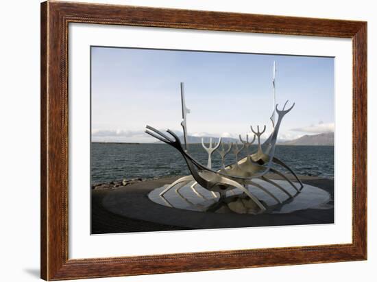 Sculpture of the Sun Voyager, the Harbour, Reykjavik, Iceland, Polar Regions-Ethel Davies-Framed Photographic Print