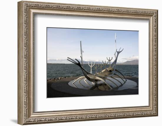 Sculpture of the Sun Voyager, the Harbour, Reykjavik, Iceland, Polar Regions-Ethel Davies-Framed Photographic Print