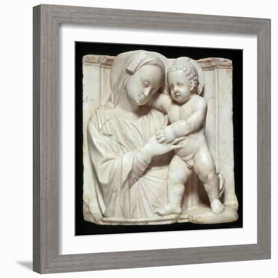 Sculpture of the Virgin and Child in Marble, c.1447-1522-Giovanni Antonio Amadeo-Framed Photographic Print