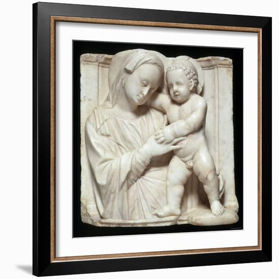 Sculpture of the Virgin and Child in Marble, c.1447-1522-Giovanni Antonio Amadeo-Framed Photographic Print