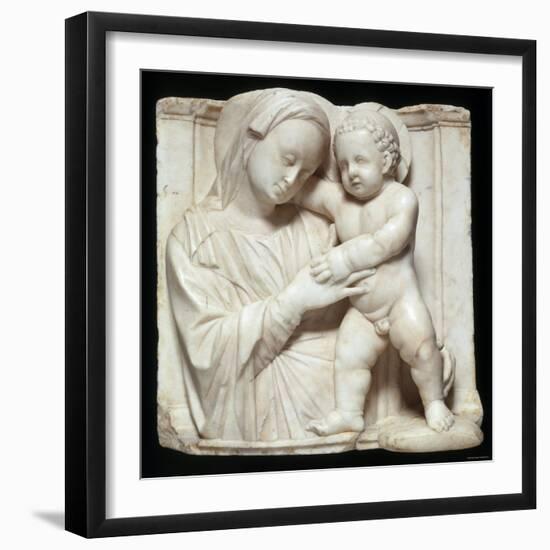 Sculpture of the Virgin and Child in Marble, c.1447-1522-Giovanni Antonio Amadeo-Framed Photographic Print