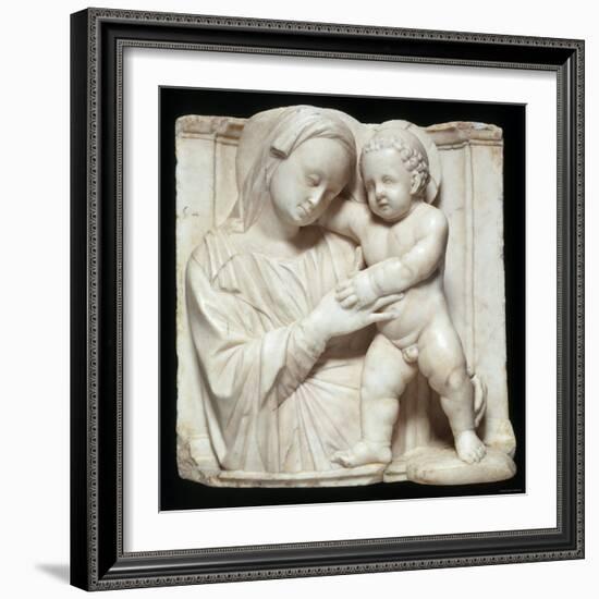 Sculpture of the Virgin and Child in Marble, c.1447-1522-Giovanni Antonio Amadeo-Framed Photographic Print