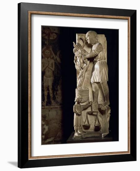 Sculpture Representing Month of September-Benedetto Antelami-Framed Giclee Print