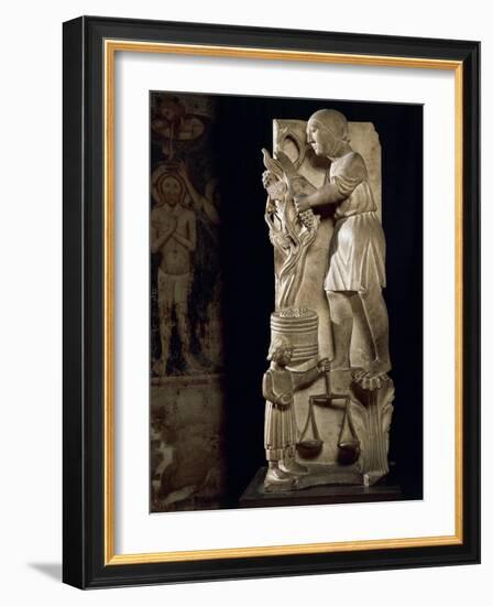 Sculpture Representing Month of September-Benedetto Antelami-Framed Giclee Print