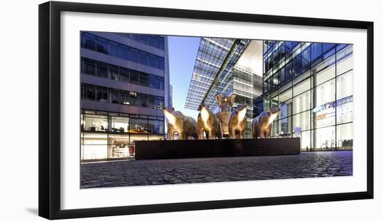 Sculpture with Berlin Bears, Replica of the Quadriga, Neues Kranzler Eck, KurfŸrstendamm, Kudamm-Axel Schmies-Framed Photographic Print