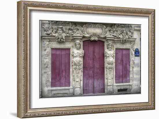 Sculptured Facade In Le Marais-Cora Niele-Framed Giclee Print