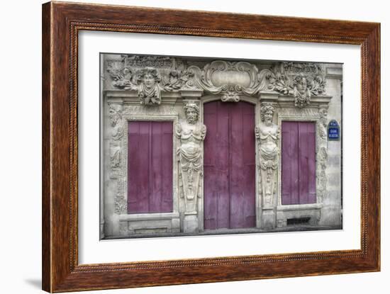 Sculptured Facade In Le Marais-Cora Niele-Framed Giclee Print