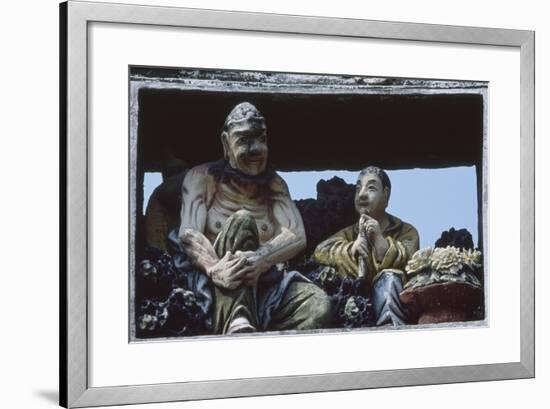 Sculptures at the Ancestral Temple of the Chen Family in Canton-null-Framed Giclee Print