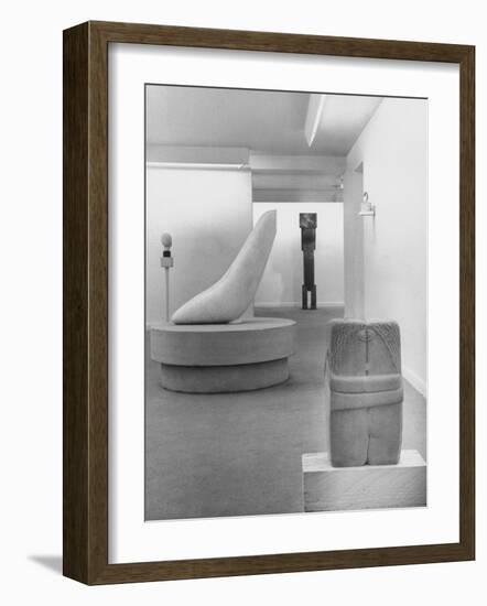 Sculptures by Brancusi on Exhibit at the Guggenheim Museum-Nina Leen-Framed Photographic Print