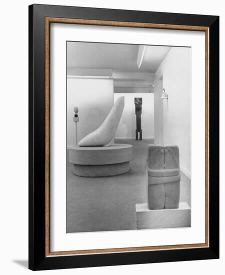 Sculptures by Brancusi on Exhibit at the Guggenheim Museum-Nina Leen-Framed Photographic Print