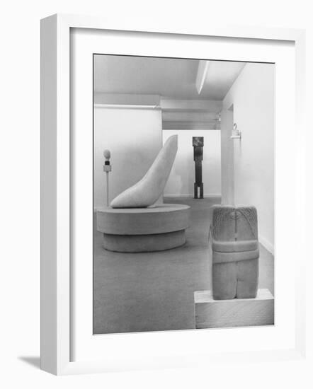 Sculptures by Brancusi on Exhibit at the Guggenheim Museum-Nina Leen-Framed Photographic Print