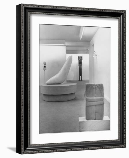 Sculptures by Brancusi on Exhibit at the Guggenheim Museum-Nina Leen-Framed Photographic Print