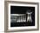 Sculptures in Front of Oscar Niemeyer Designed Building Lit Up at Night-Dmitri Kessel-Framed Photographic Print