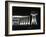 Sculptures in Front of Oscar Niemeyer Designed Building Lit Up at Night-Dmitri Kessel-Framed Photographic Print