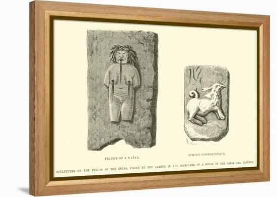 Sculptures of the Period of the Incas-Édouard Riou-Framed Premier Image Canvas