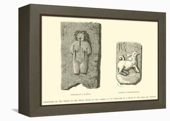 Sculptures of the Period of the Incas-Édouard Riou-Framed Premier Image Canvas