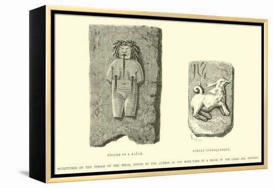 Sculptures of the Period of the Incas-Édouard Riou-Framed Premier Image Canvas