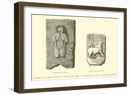 Sculptures of the Period of the Incas-Édouard Riou-Framed Giclee Print