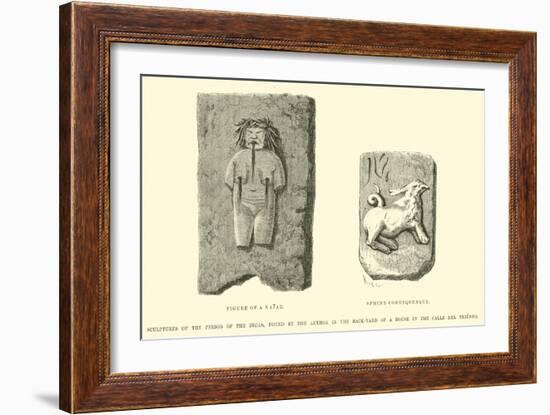 Sculptures of the Period of the Incas-Édouard Riou-Framed Giclee Print