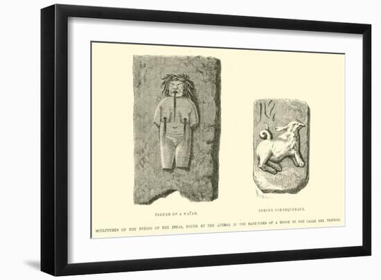 Sculptures of the Period of the Incas-Édouard Riou-Framed Giclee Print