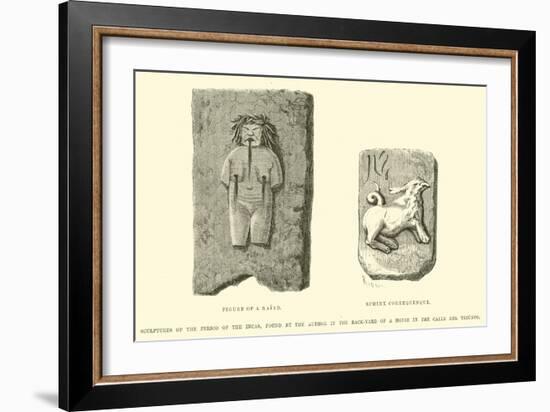 Sculptures of the Period of the Incas-Édouard Riou-Framed Giclee Print